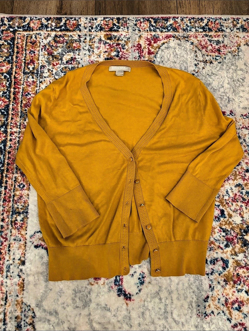 Banana Republic Cardigan in Yellow Size Large